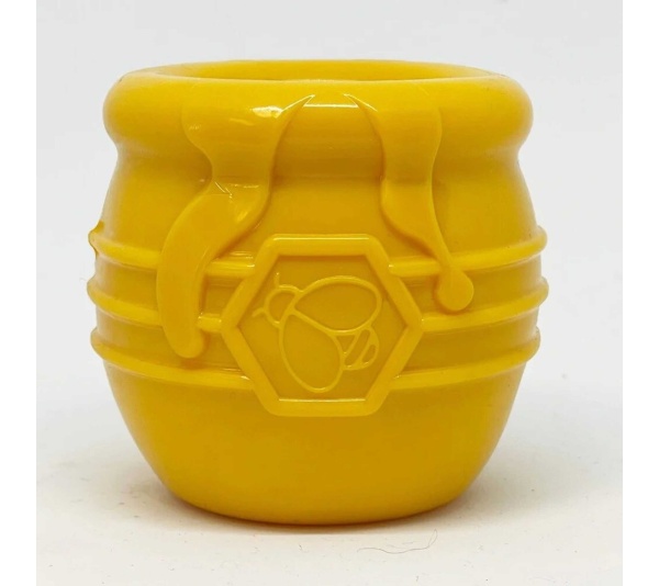 SodaPup PUP-X Honey Pot Rubber Treat Dispenser Yellow