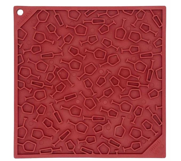 Vino Red - SodaPup eMat Enrichment Lick Mat  - 8"