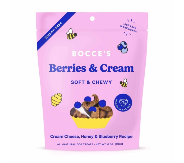 Bocce's Bakery Berries & Cream Soft & Chewy Dog Treats 6oz