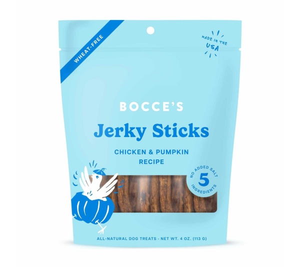 Bocce's Bakery Chicken Grazers Jerky Sticks Dog Treats 4oz