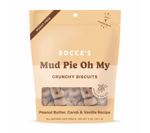 Bocce's Bakery Mud Pie Oh My Biscuit Bags Dog Treats 5oz