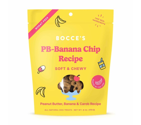 Bocce's Bakery PB-Banana Chip Soft & Chewy Dog Treats 6oz