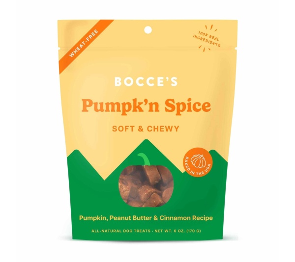 Bocce's Bakery Pumpk'n Spice Soft & Chewy Dog Treats 6oz