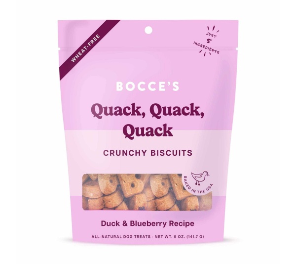 Bocce's Bakery Quack Quack Quack Biscuit Bags Dog Treats 5oz
