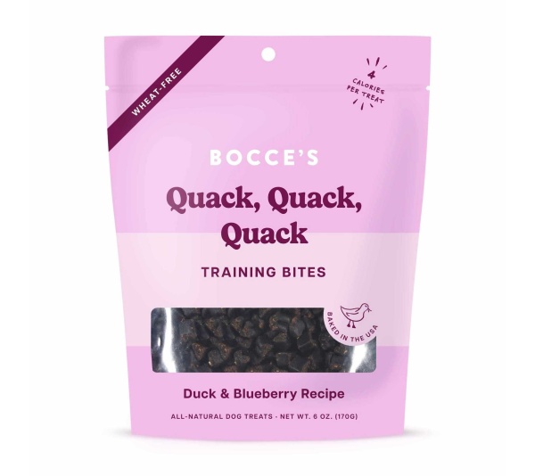 Bocce's Bakery Quack Quack Quack Training Bites Dog Treats 6oz