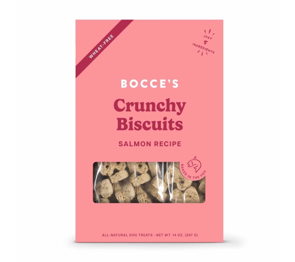 Bocce's Bakery Salmon Biscuit Boxes Dog Treats 14oz