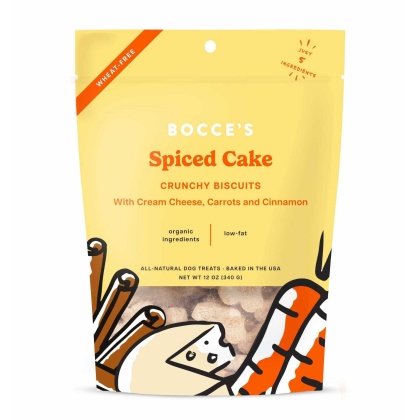 Bocce's Bakery Spiced Cake Small Batch Biscuits Dog Treats 12oz