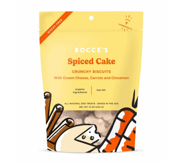 Bocce's Bakery Spiced Cake Small Batch Biscuits Dog Treats 12oz