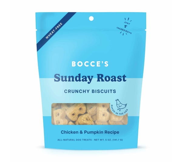 Bocce's Bakery Sunday Roast Biscuit Bags Dog Treats 5oz