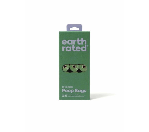 Earth Rated Lavender Poop Bags 315ct on 21 Refill Rolls