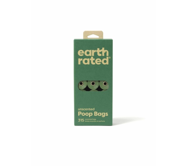 Earth Rated Unscented Poop Bags 315ct on 21 Refill Rolls