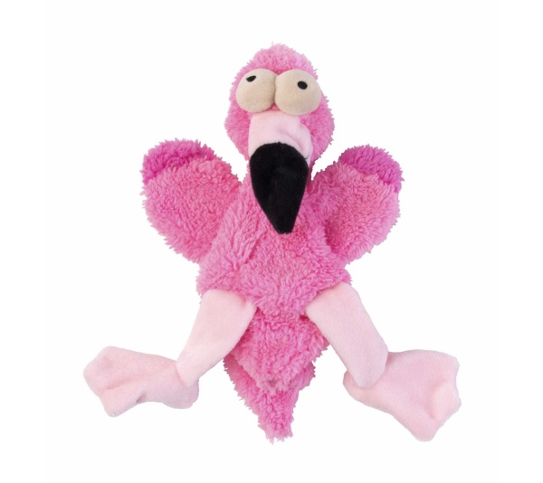 FuzzYard Dog Toy Flat Out Nasties Flo the Flamingo