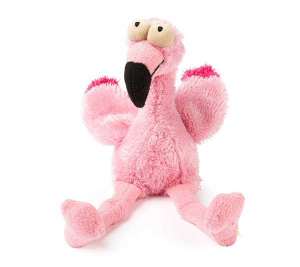 FuzzYard Dog Toy Neighborhood Nasties Little Flo the Flamingo Small