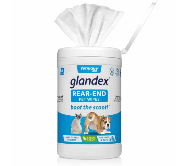 Glandex Anal Gland & Hygienic Pet Wipes 75ct