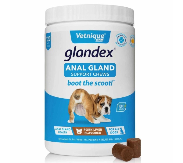 Glandex Pork Liver Soft Chews  Jar - 120ct
