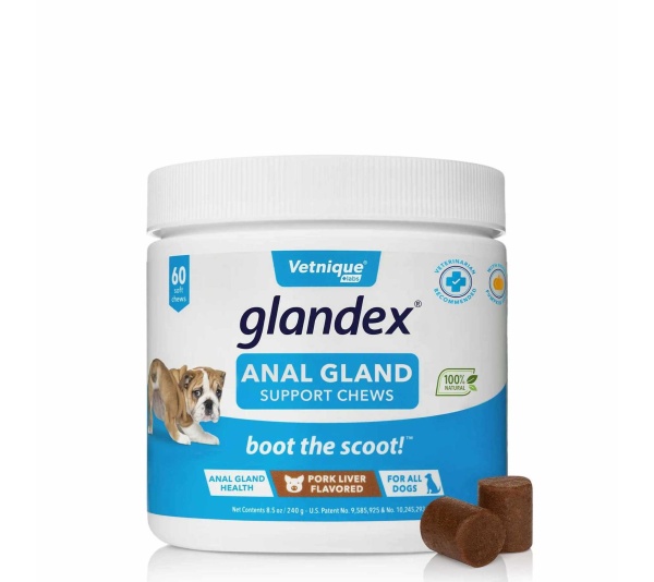 Glandex Pork Liver Soft Chews  Jar - 60ct