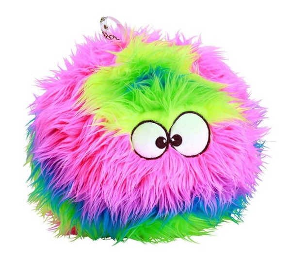 goDog Furballz w/Chew Guard Rainbow Plush Dog Toy  - Large