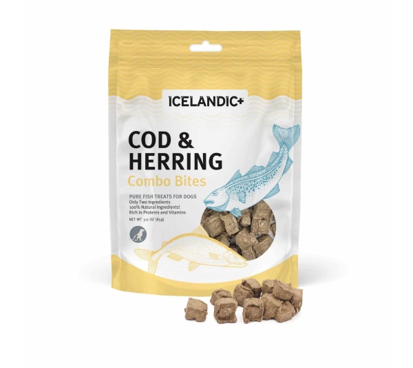 Icelandic+ Cod & Herring Combo Bites Dog Fish Treat 3oz
