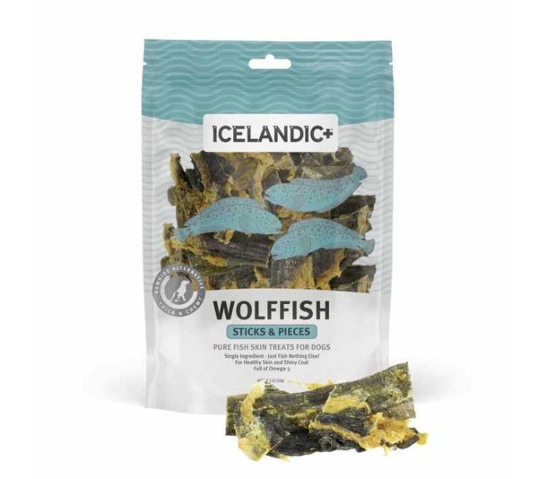 Icelandic+ Wolffish Skin Stick Dog Fish Chews 3oz