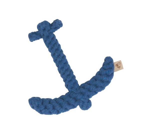 Jax & Bones Anchor Rope Dog Toy Blue 7"