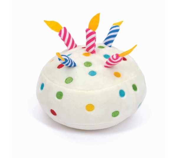 Jax & Bones Birthday Cake Plush Dog Toy 6"
