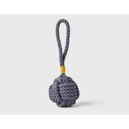 Grey - Jax & Bones Celtic Knot Tie Rope Dog Toy  - Large 5"