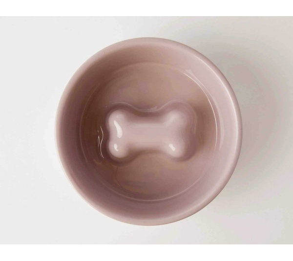 Pink - Jax & Bones Bone Slow Feeder Bowl  - Large