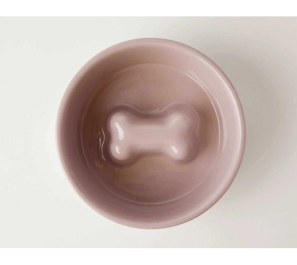 Pink - Jax & Bones Bone Slow Feeder Bowl  - Small