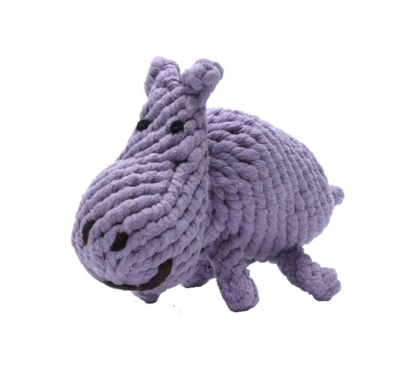 Jax & Bones Hank the Hippo Rope Dog Toy Large 9"