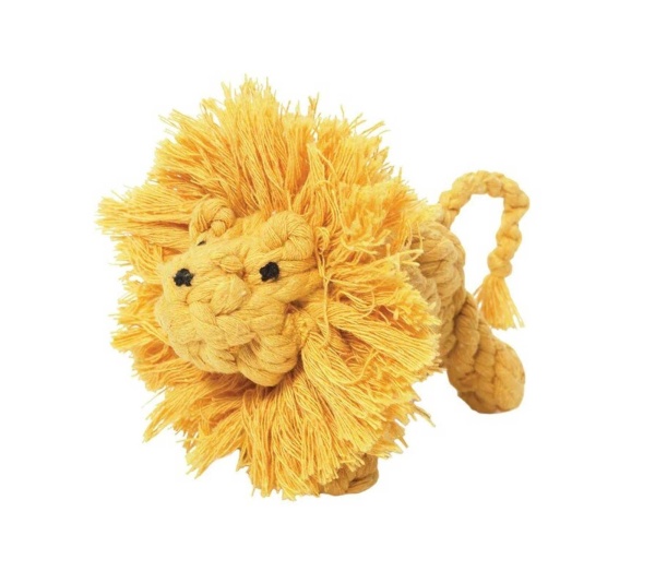 Jax & Bones Larry the Lion Rope Dog Toy Large 6"