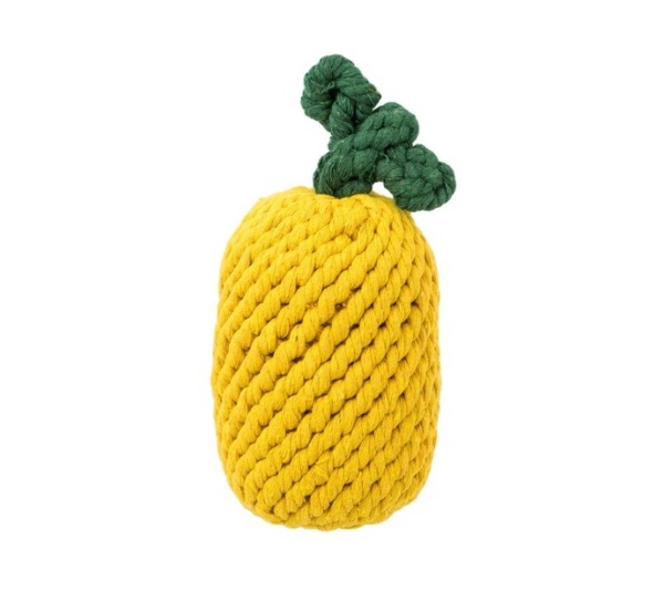 Jax & Bones Pineapple Rope Dog Toy 8"