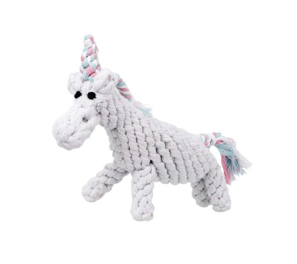 Jax & Bones Unicorn Rope Dog Toy 8"