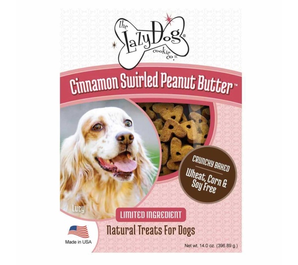 Lazy Dog Cinnamon Swirled Peanut Butter Dog Treat 14oz
