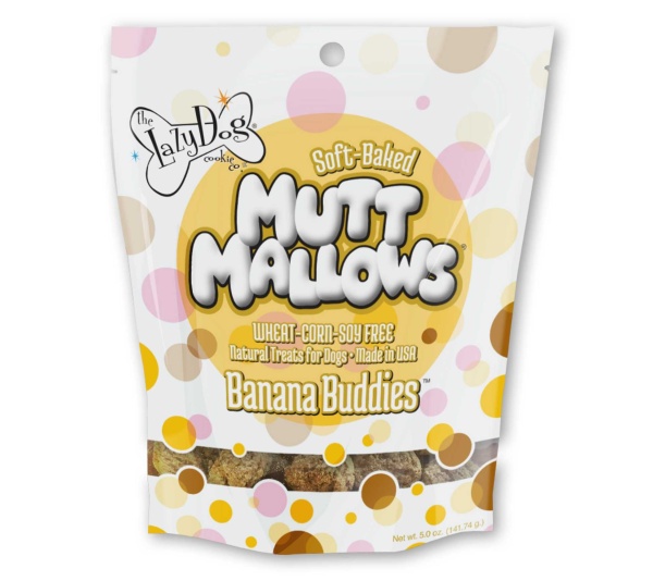 Lazy Dog Mutt Mallows Banana Buddies Dog Treat 5oz