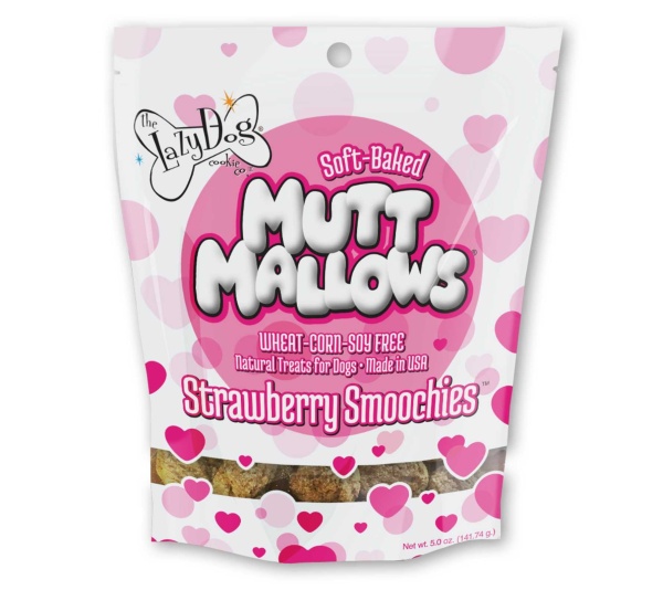 Lazy Dog Mutt Mallows Strawberry Smoochies Dog Treat 5oz
