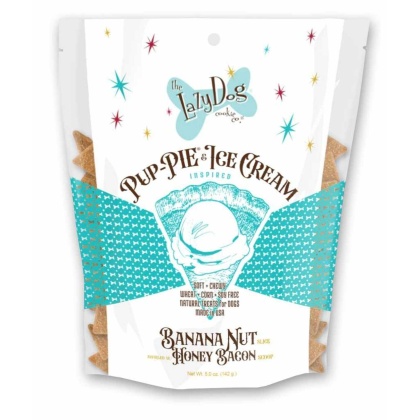 Lazy Dog Pup-PIE & Ice Cream Slices Banana Nut w/ Honey & Bacon Dog Treat 5oz
