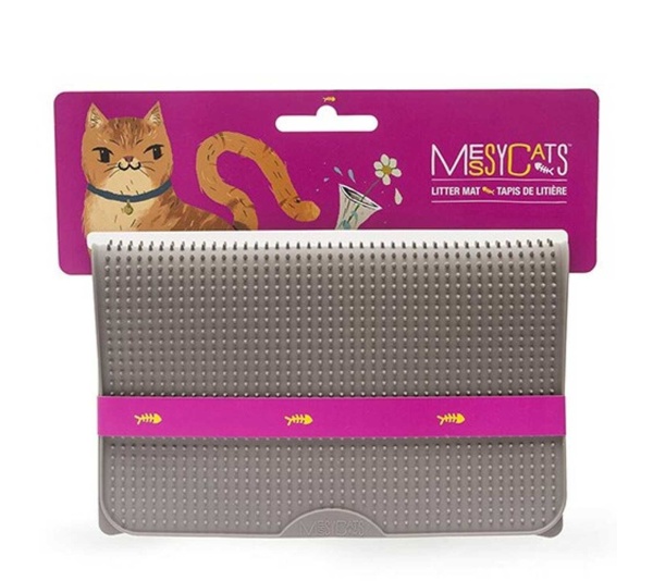 Grey - Messy Cats Silicone Litter Mat
