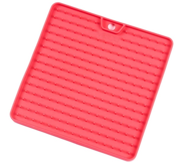 Watermelon - Messy Cats Silicone Reversible Interactive Feeding and Licking Mat - 5.5" x 5.5"