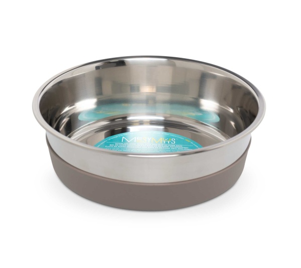 Messy Mutts Heavy Stainless Bowl w/Removable Silicone Base  - XL
