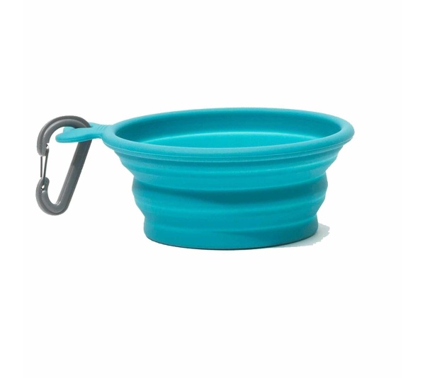 Blue - Messy Mutts Silicone Collapsible Bowl  - Small