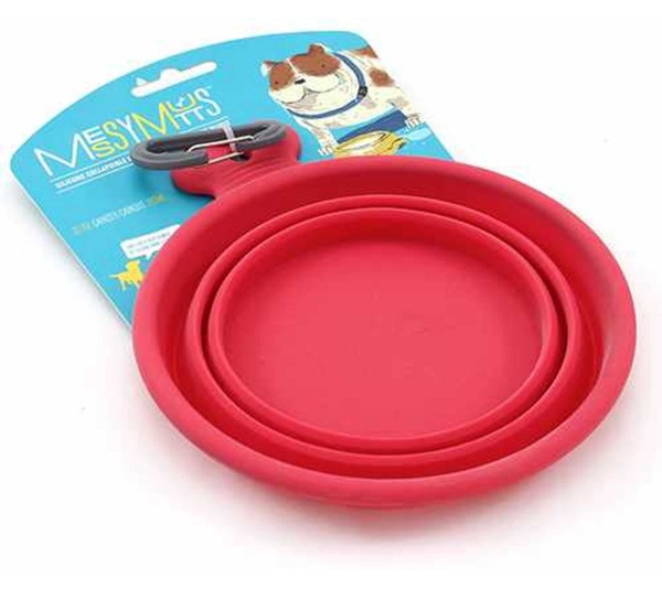 Watermelon - Messy Mutts Silicone Collapsible Bowl  - Small