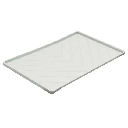 Light Grey - Messy Mutts Silicone Food Mat Raised Edge  - Large 24" x 16"