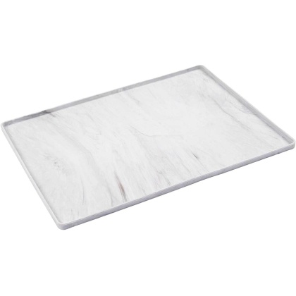 Marble - Messy Mutts Silicone Food Mat Raised Edge  - Small 16" x 12"