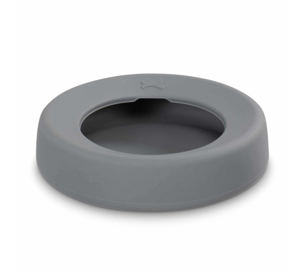 Messy Mutts Silicone Non-Spill Bowl Cool Grey 5.25 Cups