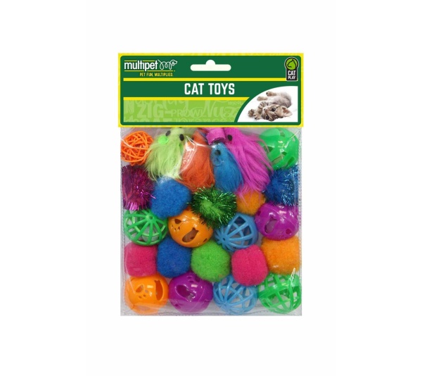 Multipet Cat Value Pack Toys 24pc