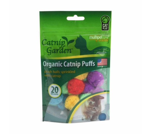 Multipet Catnip Garden Organic Catnip Puffs 20ct Bag