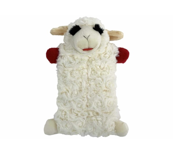 Multipet Lamb Chop Squeaker Mat Plush Dog Toy 9"