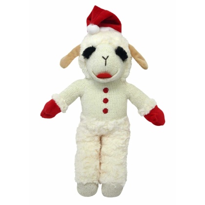 Multipet Lamb Chop Standing w/ Santa Hat - 13 in