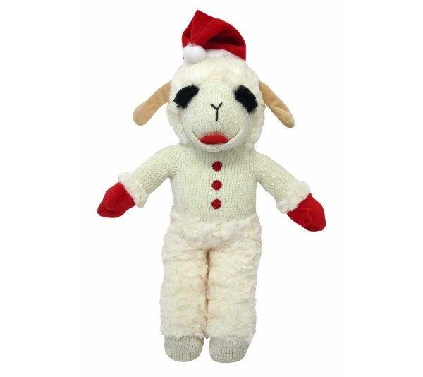 Multipet Lamb Chop Standing w/ Santa Hat - 13 in