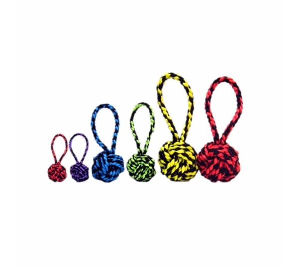 Multipet Nuts for Knots w/Tug Rope Dog Toy - 4"
